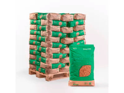 BayWa Holzpellets (10 kg Papiersack, 660 kg Palette) | 10 kg – Brennholz – Lieferung in 3–15 Tagen