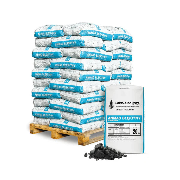 ANMAG Steinkohle 5–25 mm – 1000 kg Palette (50 x 20-kg-Säcke) – Hartkohle für geeignete Feuerstätten