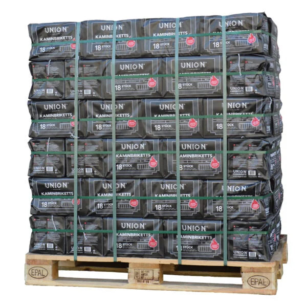 Braunkohlenbriketts im Palettenpaket (960Kg) – Kaminofen Brennholz – Lieferung in 3–15 Tagen