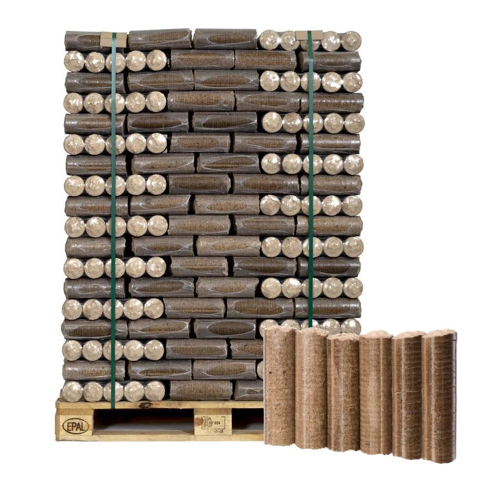 Premium-Holzbriketts 960kg auf Palette | 960kg – Kaminofen Brennholz – Lieferung in 3–15 Tagen