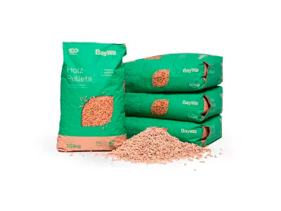 BayWa Holzpellets (10 kg Papiersack, 660 kg Palette) | 10 kg – Brennholz – Lieferung in 3–15 Tagen